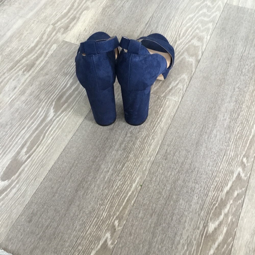 Audrey Brooke Blue Block Heel Sandals Size 7.5 $40 - Picture 6 of 15